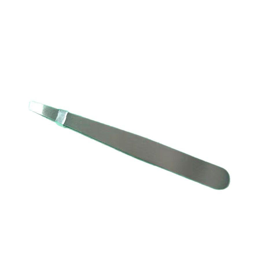 Stainless Steel Eyebrow Tweezers with Sanded Grip in OPP Bag Packaging