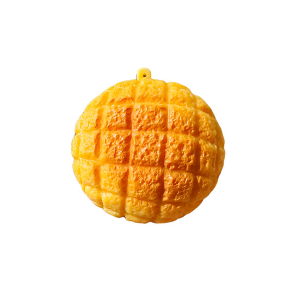 Handgemaakte Knapperige Ananasbroodje Stressbal Brood Squishy Speelgoed Vormbaar Stuiterende Knijpbal ASMR Sensorisch Anti-Fidget Speelgoed Knijpspeelgoed orange