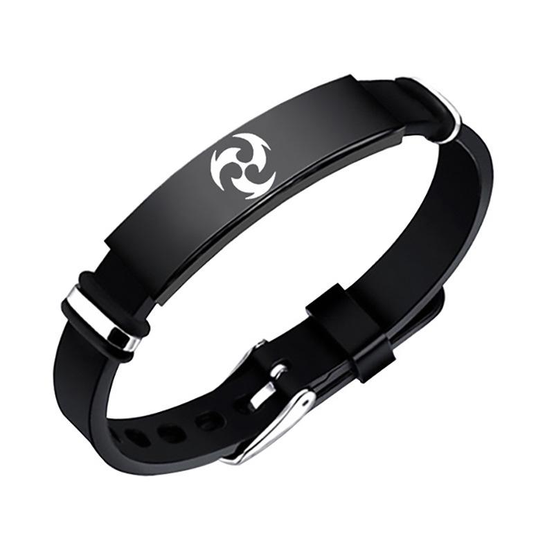 Genshin Impact Kamisato Ayaka Stainless Steel & Walnut Bracelet