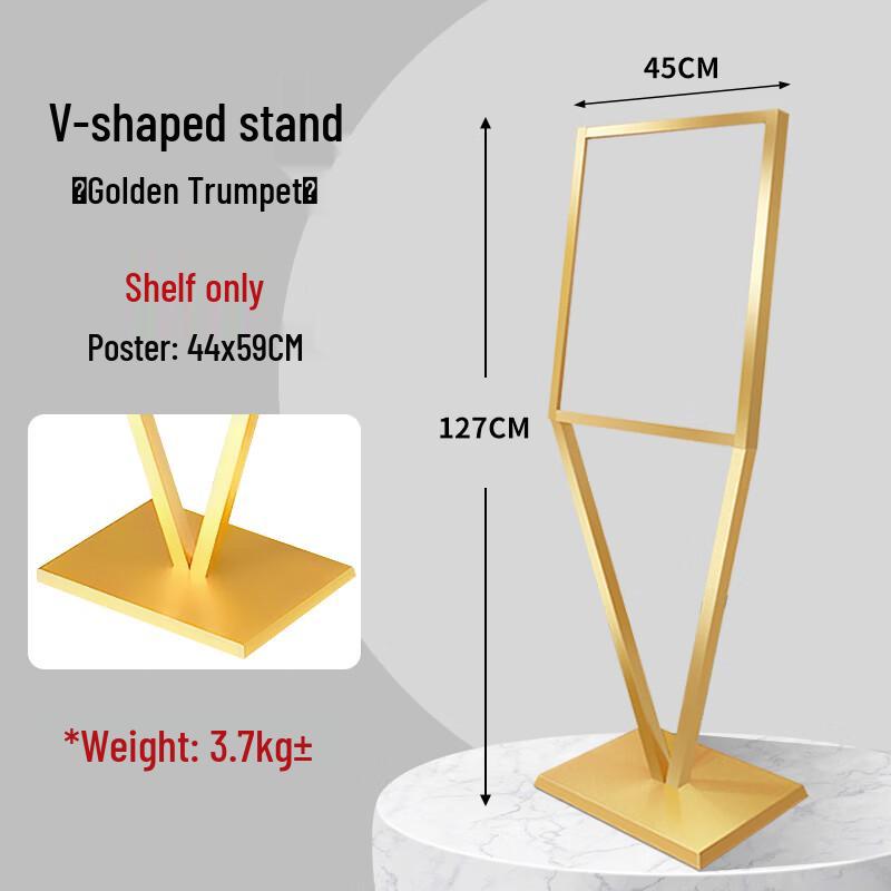 Champagne Gold Stainless Steel Floor Display Stand