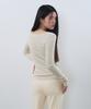 Musinsa Standard Woman Women'S Striped Ribbed Slim Long Sleeve T-Shirt [Cream]