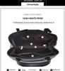 2024 Spring Women's Large Capacity Shoulder Crossbody Bag with Iron Pendant