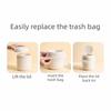 Round/Triangle Small Trash Can with Lid Non-slip Plastic Waste Bin Garbage Organizer  Car