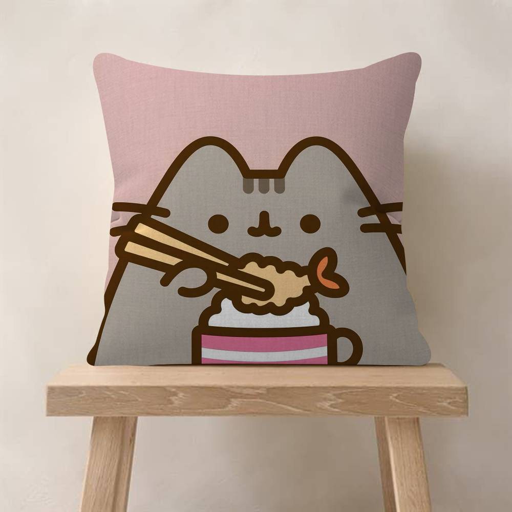 Cute PpusheensS Pillowcase Toon Gift Cushion Cover Bedroom Home Sofa Chair Seat Decor Pillow Case