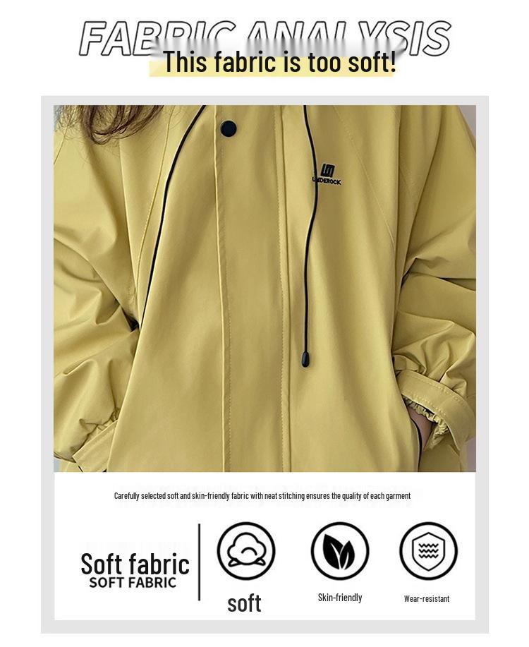 Girls' Stylish 2026 Spring/Autumn Windbreaker for Middle School Students
