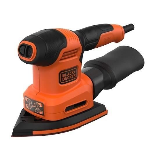 BLACK+DECKER Multiponceuse Filaire 200W BEW200K-QS - Systeme Auto-Agrippant Des Accessoires - Ajustement de la Vitesse Automatique