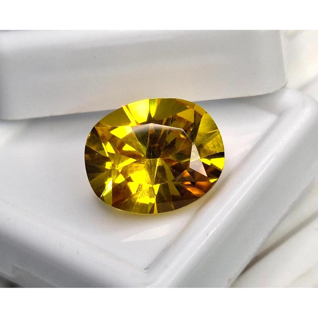 Certified Natural Yellow Sapphire Oval Cut 7-9 Ct Flawless Loose Gemstone