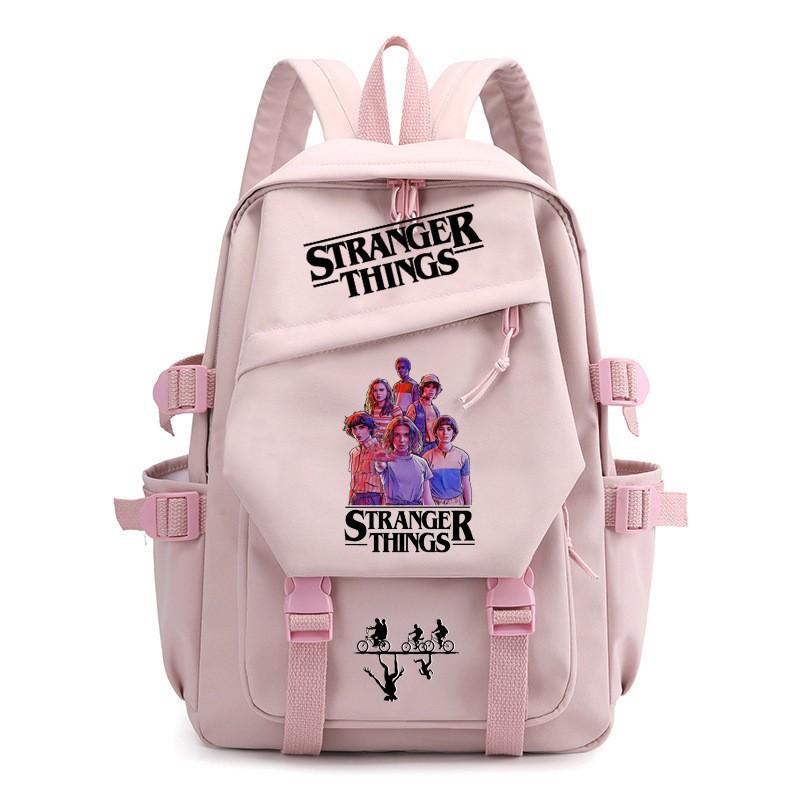 Stranger Things Mintás Hátizsák Tinédzsereknek Iskolatáska Divatos Nagy Kapacitású Könnyű Tartós