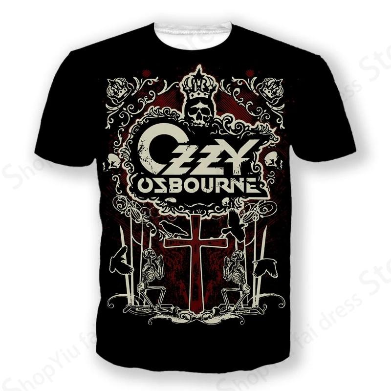 Maglietta Rock Band Ozzy Osbourne Maglietta Stampata 3D Uomo Donna Moda Maglietta Hip Hop Top Magliette Magliette Grafiche Vestiti Uomo Bambini