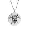 Viking Axe Helmet Pendant Tomahawk Necklace Odin Raven Slavic Amulet Norse Warrior Mythology Stainless Steel Jewelry