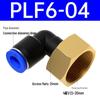 Pneumatischer L-förmiger 90° Luftschlauchverbinder Winkelstück Düse PLF6-01/8-02