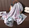 Cashew Fashion Scarf Simulation Silk Colour Blocking Temperament Beach Towel Female Silk Scarf Air Conditioning Shawl Outwear Scarf