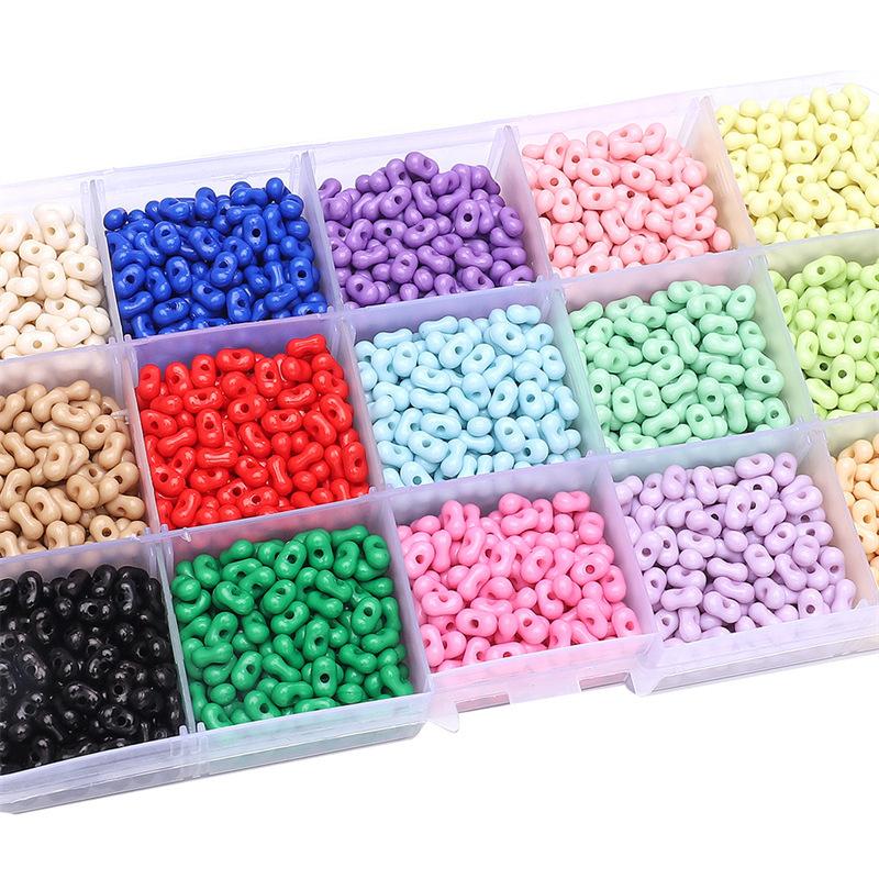 Handmade Bracelet Beads Acrylic Solid Color Peanut Beads Beads Necklace Semi-finished Strings Handmade Diy Jewelry Accessories Accessories Materials