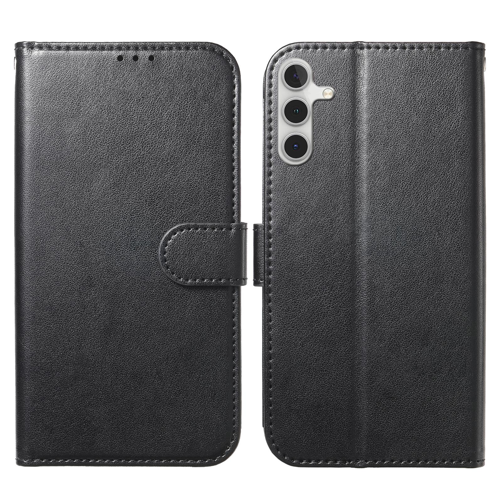 

For Samsung Galaxy A16 5G/A16 4G Wallet Phone Case with 8 Card Slot Stand PU Leather Folio Flip Cover Black