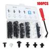 100 Pcs Car Retainer Clips Body Plastic Rivets Fasteners Push Bumper Door Trim Panel Screws with Removal Tool
