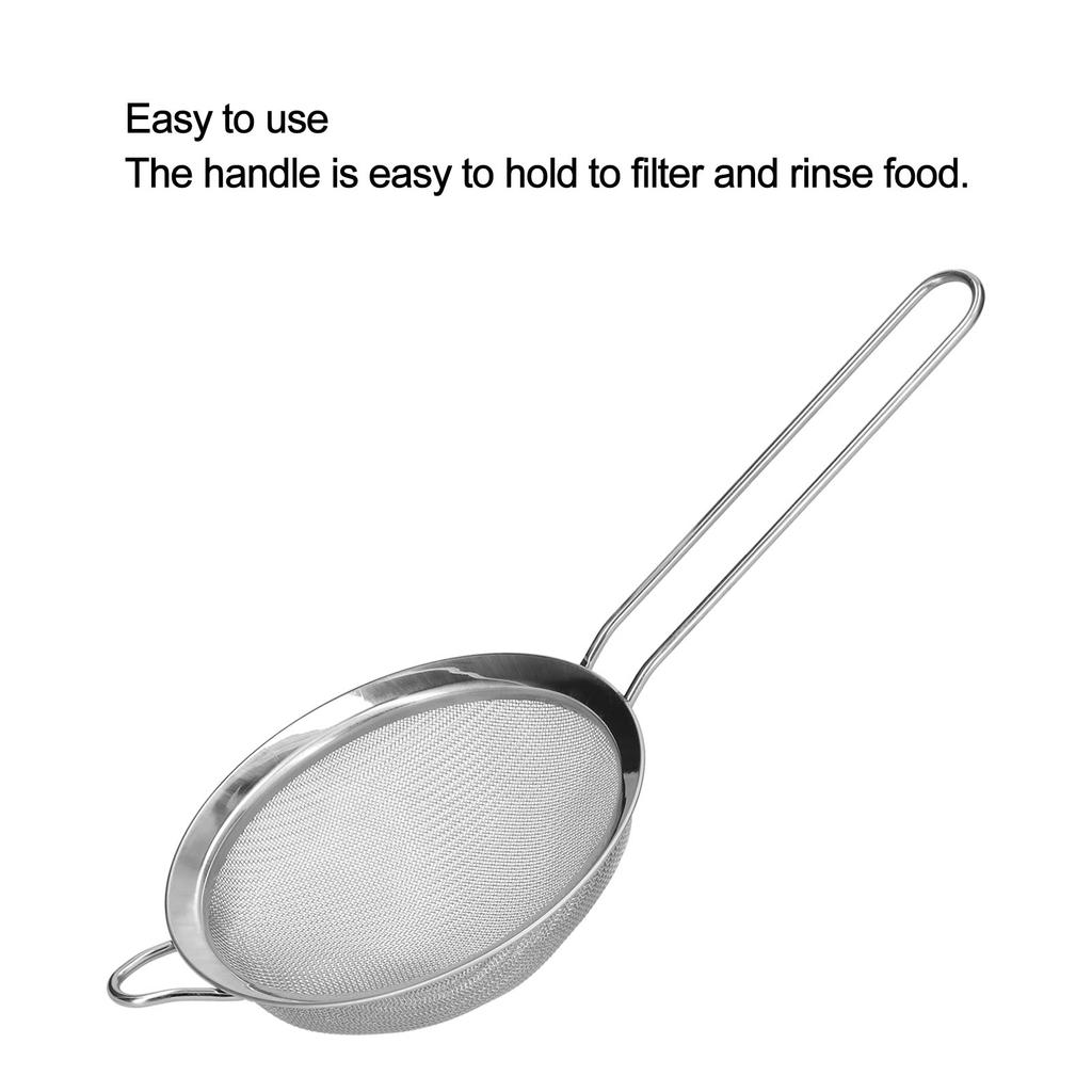 Stainless Steel Strainer Thickened Wide Oil Colander with Handle Kitchen Tool for Home