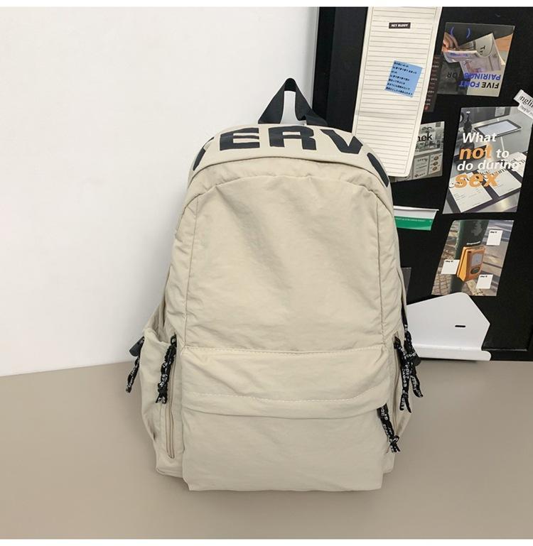 School Bag Female College Student Simple Personality Lightweight High School Student Large Capacity Backpack Men Commuter Backpack Men