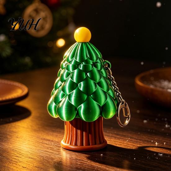 Holiday Tree Decor Retractable Christmas Longsword Toy, 3D Printed Xmas Stress Relief Keychain Pendant Keychain, Mini Fidget Toy for Backpack Charm
