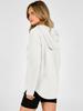 Women's Waffle Knit Long Sleeve V-Neck Solid Hooded Sweatshirt - Autumn/Winter 2026 Collection