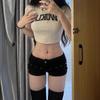American Spicy Dark Y2K Bodycon Rivet Denim Micro Shorts, Low Waist Slimming Hot Pants.