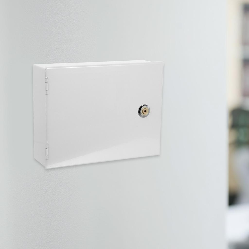 Secure Alarm Switch Guard Lock Box Heavy Duty Metal Key Lock Enclosure Real Time Monitoring Transparent Design Wall Mount