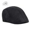 Hat men's simple light plate imitation hemp beret British retro summer breathable duck tongue forward hat in the elderly hat