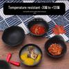 Qianxing A5 Frosted Black Melamine Bowls