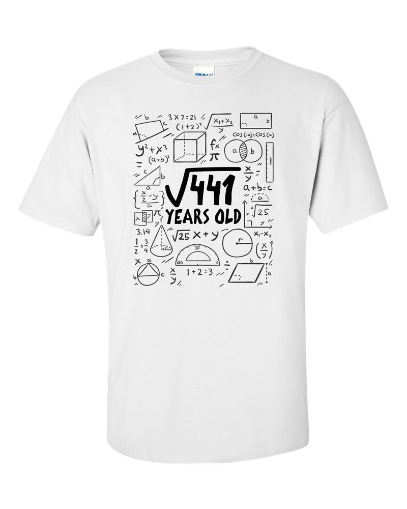 Square Root of 441 21 Year Old 21st Twenty One Birthday Gifts Math TShirt 2XL