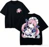 Minato Aqua Anime Lover T-shirt Harajuku Cotton New Model High Street Oversized Unisex Retro Fashion Couples Breathable Classic
