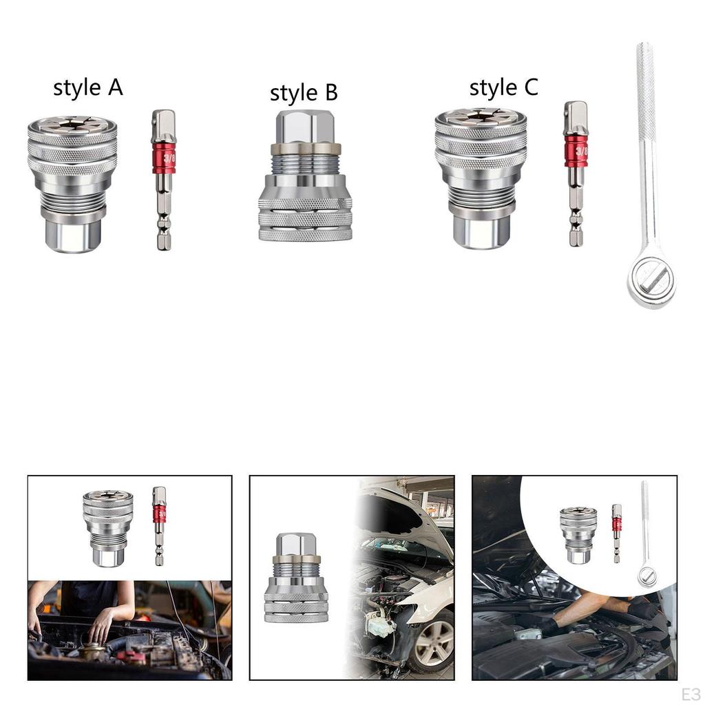 Wrench, Adjustable Socket, Standard 10-19 Mm, Adapter Sleeve for Power Drill