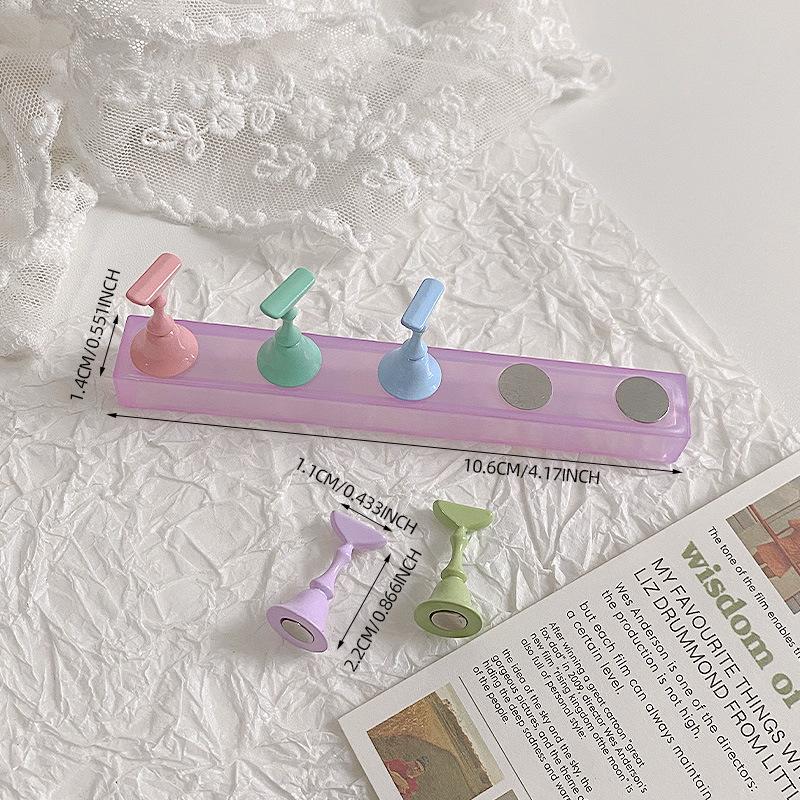1 Set Gel Unghie Finte Tips Allenamento Display Supporto Base Smalto Cristallo Colorato Nail Art Strumenti Manicure