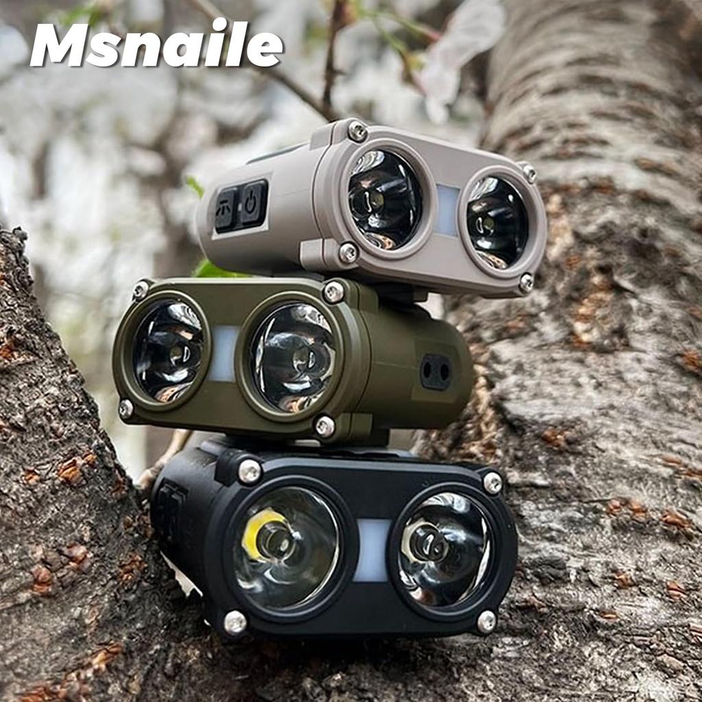 Msnaile Cap Light Rechargeable Headlight [900 lumens, continuous lighting for