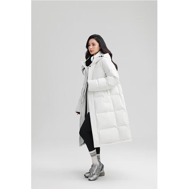 YAYA Women's Long Knee-Length Duck Down Winter Jacket