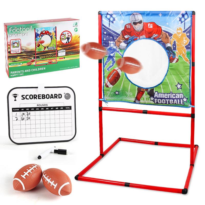 Dziecięcy Stojak do Rugby Rzut Piłką ze Światłem Trening Gra Punktowana Cel z Tkaniny Zabawki Sportowe Halowe i Plenerowe