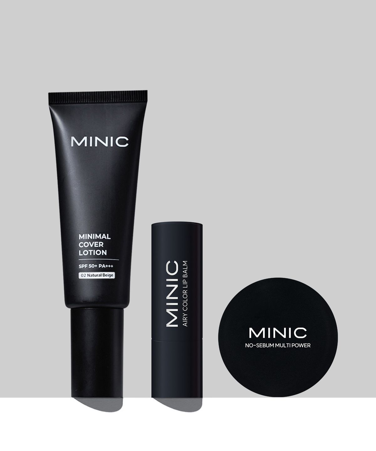 Minimal Cover Lotion No. 02 40ml + Airy Lip Balm 4.7g + No Sebum Multi Powder 5g