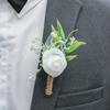 European-American Rose Boutonniere for Groom, Groomsmen, Bride & Bridesmaids – Mori Style Wedding & Party Decoration.