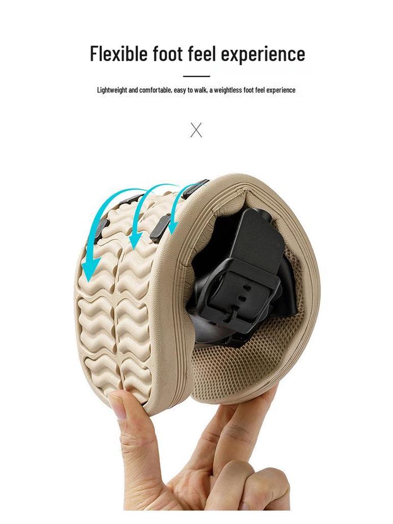 Men's Non-Slip EVA Summer Outdoor Fashion Slippers - Big Size, One-Strap Massage, Perfect for Bath or Home Use