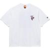 New Era Round Neck Graphic Print Loose Fit Short Sleeve T-Shirt Unisex Tops White 14679834