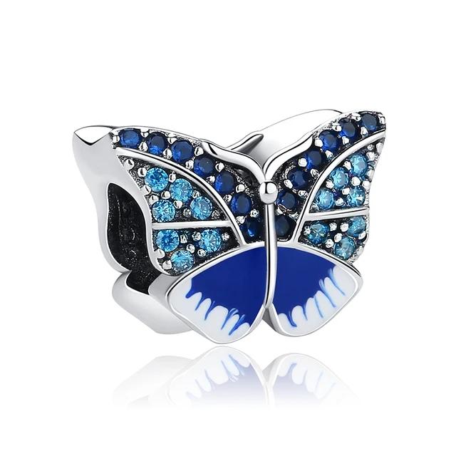 Original Early Spring Butterfly Charms Pendant Copper Fit Bracelet Trinket Necklace For Women Jewelry Making Party Gift