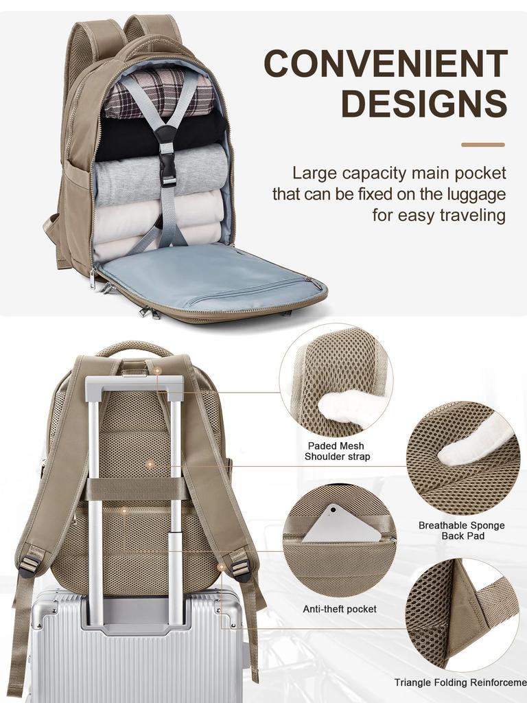 Carry On Luggage Large Travel Backpack Underseat Cabin Bag Laptop Backpack For Women Men, Waterproof Hike Casual School Backpack