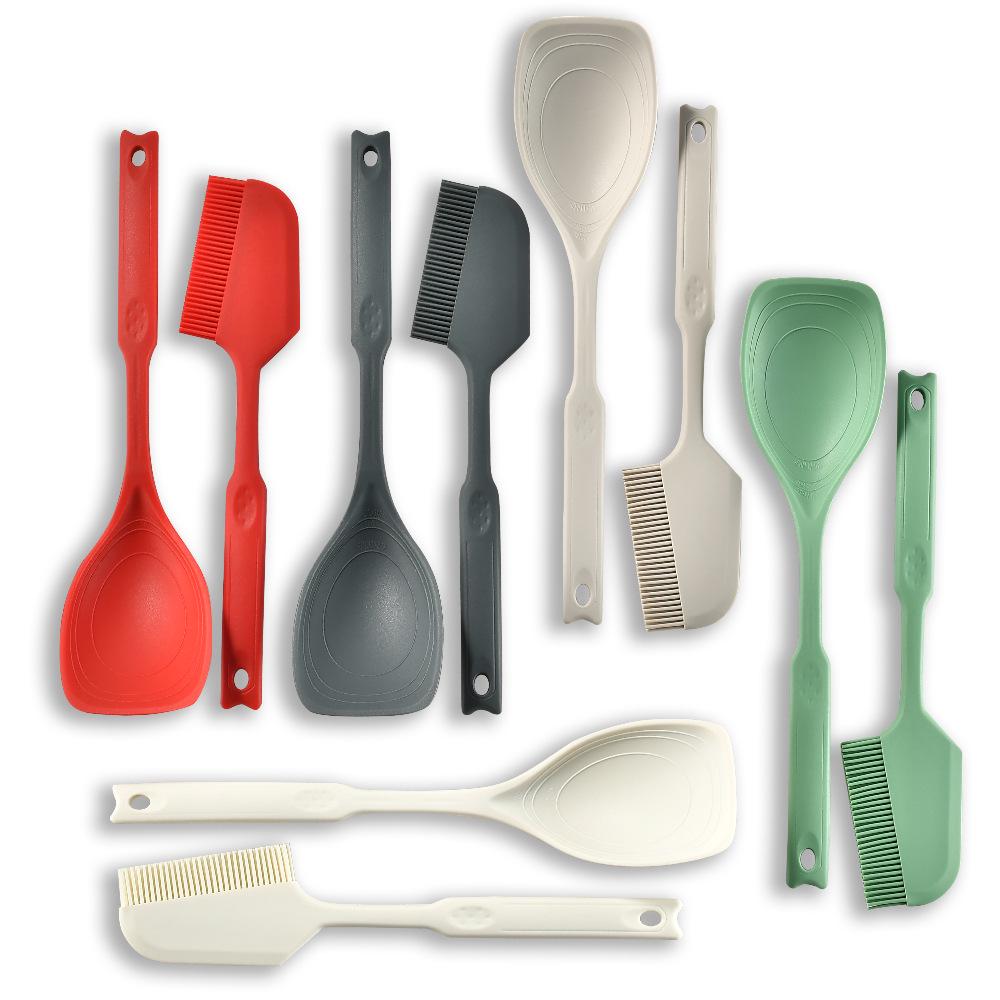 Heat-Resistant Non-Slip Silicone Spatula Spoon for Baby Food and Daily Kitchen Use