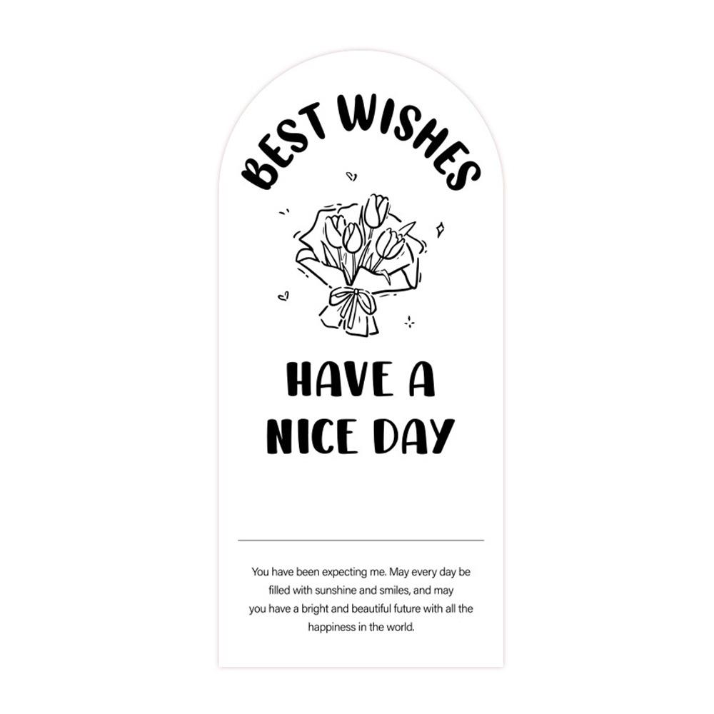 

50PCS Best Wishes Seal Stickers Floral Pattern Have a nice day Sealing Labels Rectangle Self-adhesive Packaging Stickers (White,1600*900*700MM) белый