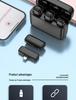 K5K6 Wireless Lavalier Microphone with Smart Noise Reduction for Outdoor Recording and Live Streaming