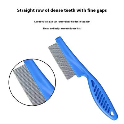 6 Peças/conjunto Pente para Pulgas de Animal de Estimação Pente para Piolhos de Aço Inoxidável Dentes Finos Cães Gatos Pentes de Higiene Ferramenta para Desembaraçar Pentes para Caspa de Animal de Estimação