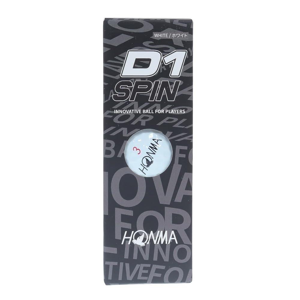 HONMA Golf Officieel Golf HONMA D1 1 Sleeve Ballen, SPIN, Wit, (3 Ballen)