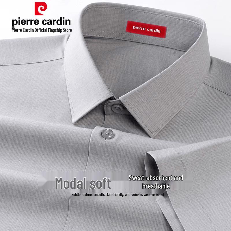 Pierre Cardin Men s Modal Anti-Wrinkle Short-Sleeve Business Shirt 41
