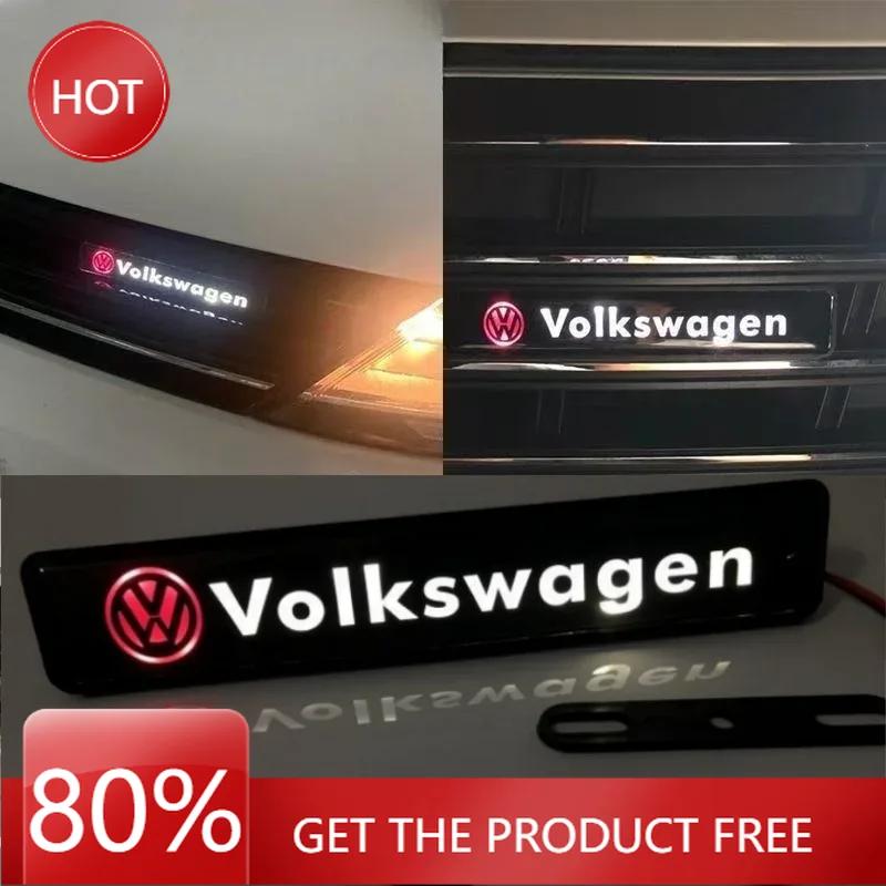 2025 Hot Car Mid-net Lamp Badge Emblem Decoration Styling For Volkswagen VW Scirocco Jetta Beetle Golf Passat Tiguan Auto Access