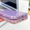 Für iPhone 16 Pro Max Hülle IMD Texturiert PC+TPU Handyhülle mit Glitzerring Objektivschutz