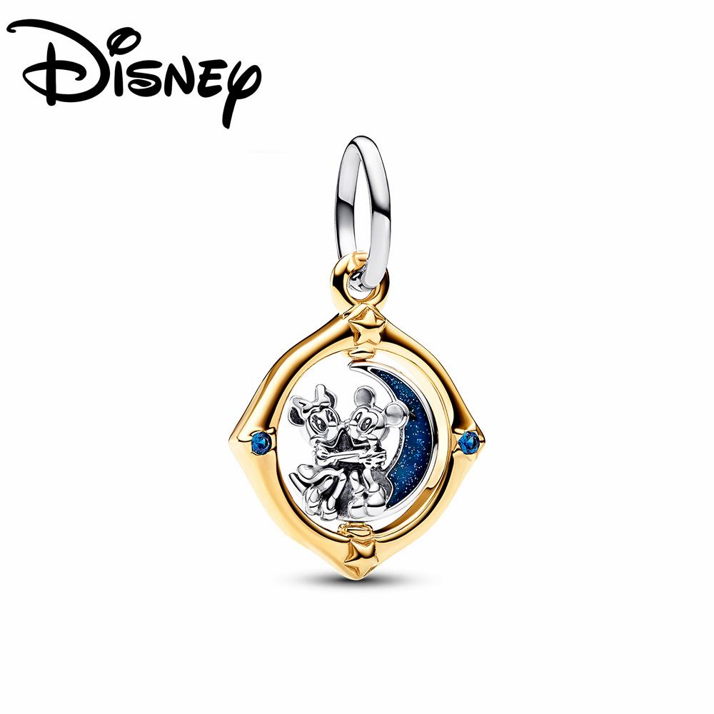 Disney 925 Silber Minnie Stitch Winnie Puuh Anhängerperle geeignet für originales Damenarmband DIY Schmuck Geschenk