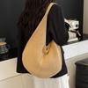 Women Hollow Summer Bag Solid Color Aesthetic Hobo Bag Large Capacity Knitted Tote Handbag Ladies Daily Handbag CLE